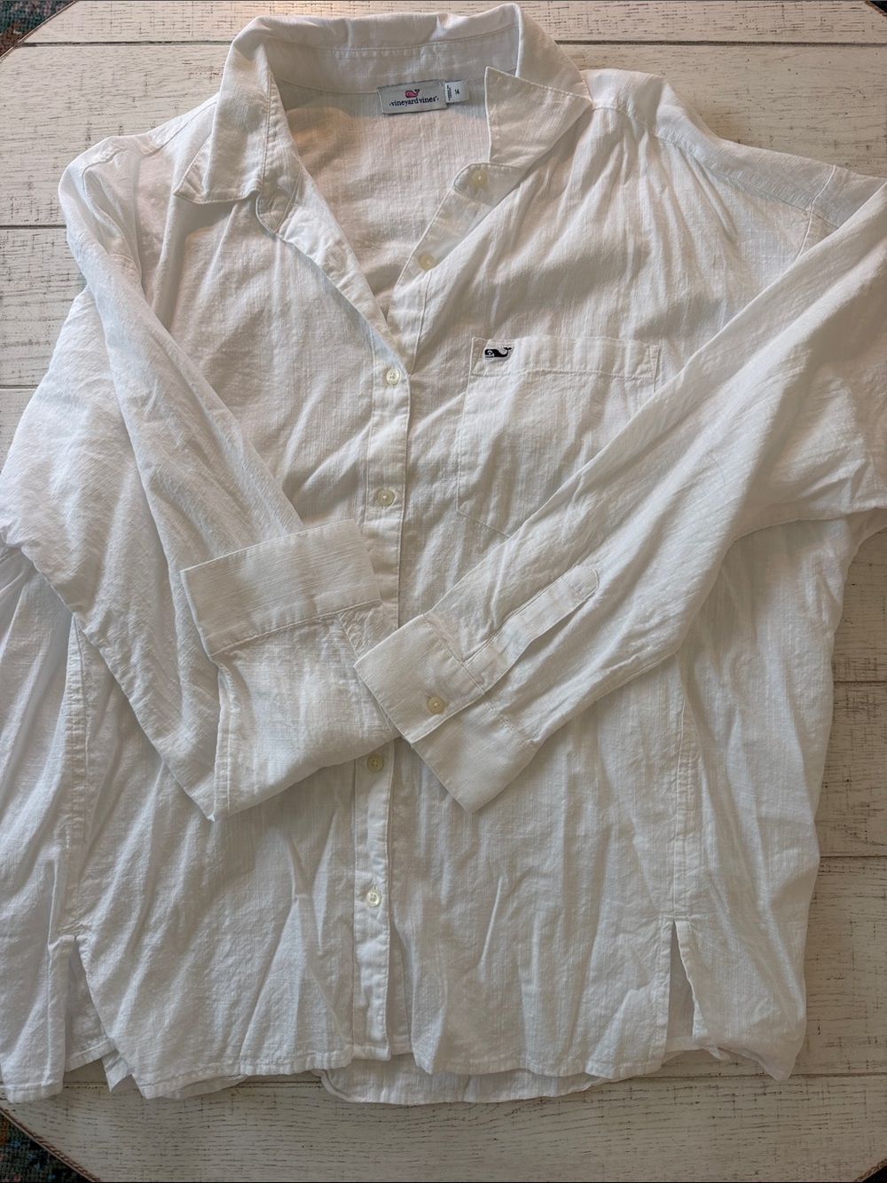 Vineyard Vines White Women's Button-Down Shirt
